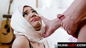 Shy Hijab Girl's Tight Pussy Ruined By Handyman Cock?