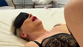 Blonde milf screams climaxing hard on magic wand vibrator