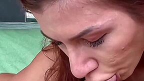 Horny Redhead Latina Rough Doggy Fuck And Deepthroat POV