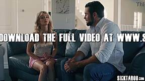 Petite Blonde Emma Rosie Cheats with Boyfriend's Friend Rough