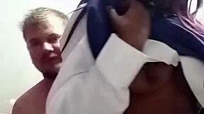 Schoolgirl's Tight Ride on Stepdaddy's Cock