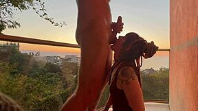 VACATION OLIVIA GAGS ON HUBBY'S MONSTER COCK SLOPPY DEEPTHROAT REWARD