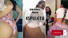 petite latina flashes ass plugged to make you cum