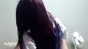Schoolgirl's Tight Ride on Stepdaddy's Cock