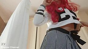 oops, i pulled up my miniskirt and showed my wet panties close up in the bedroom