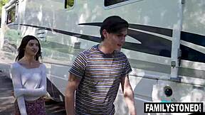 Virgin Stepsis Julia Deflowered By Stepbro Tyler RV Trip