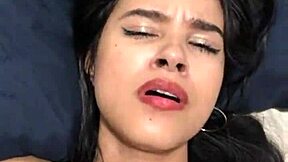 they fuck missionary style until she squirts hard then fills with creampie