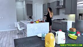 Stepmom Joins Stepsiblings' Big Cock Sucking And Pussy Fingering Frenzy