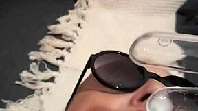 German Milf Sandra's PUSSY ANAL CREAMPIE Cum Swallow Whore!