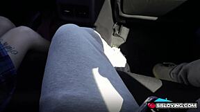 😈 stepsis penelope snaps on joshua lewis car fingering deepthroat behind stepmom kinky squirt fest 🚗💦