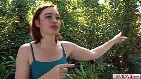 redhead teen wanna get dp gangbanged by three black monster cocks?