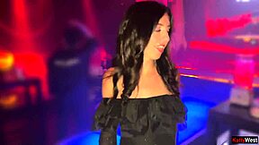 stranger babe risks anal in nightclub toilet bent over roughly
