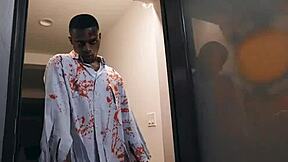 halloween bbc zombie surprise turns pickup into hardcore fuckfest