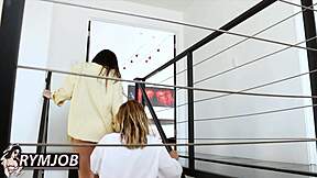 keisha grey rims her curvy bestie's big ass n natural tits submissive style
