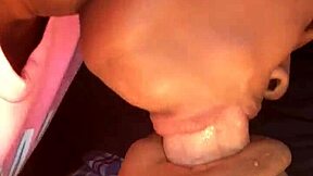 ugh sloppy ebony neighbor teen sucks black cock deep in car