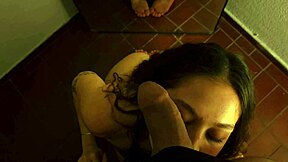 hot latina bends over mirror big ass tits bounce rough pounding