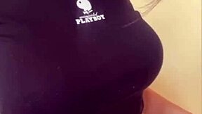 😘 Stepmom Shorts Hike Up Huge Tits Nipples Licked Stockings Tease