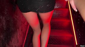 stranger babe risks anal in nightclub toilet bent over roughly