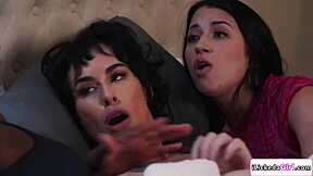 My girlfriend and I devour her big tits ebony best friend together!