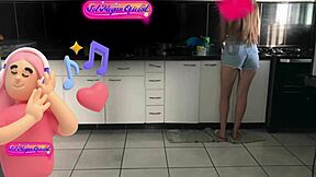 Blonde Brazilian Housewife Slave Rides In Homemade BDSM Worship