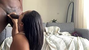 blowjob cumshot on my face from amateur couple nysdel 😘