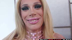 Petite Heart Pounds as Trans Lexi Fucks Pussy