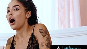 Busty Stepmom Pristine Edge Makes Vanessa Sky Squirt on Birthday