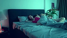 Step mom's tight pussy aches sharing bed with horny step son
