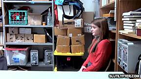 rosalyn sphinx rides lp officer's full cock cowgirl in shop office