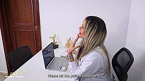 Horny Doctor Monique Fuentes Fucks Young Patient Lian Grey In Office