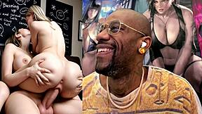 blonde trans girl deepthroats thicc cock then takes fresh anal in store