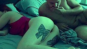 Step mom's tight pussy aches sharing bed with horny step son