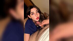 Okay stepdad cum on my petite face pov