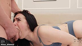 Best blowjob lesson? Watch my cute brunette gf deepthroat bf's monster cock til creampie! 4K HD 😍🍆💦🔥