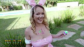 Larissa Leite & Giih Spanic Bunny Sluts Take Intense DAP DP from 5 Cocks