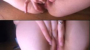 teen fingers juicy pussy squirting on cam