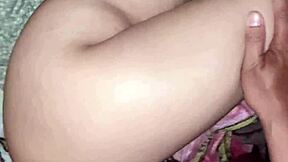pregnant asian housewife cums hard from bedroom creampie fuck