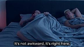 Step mom's tight pussy aches sharing bed with horny step son