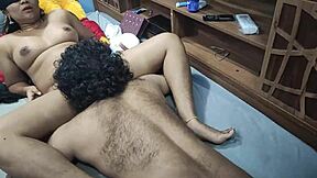 blindfolded wife surprised on anniversary as hubby shares her with friend in bedroom