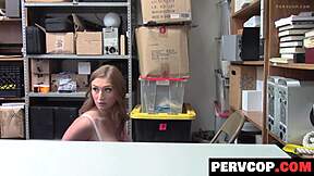 Caught shoplifter bends over takes guard cock instead of prison time pervcop!