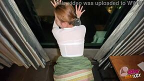 asian teacher in silk sarong uh gets pounded so good