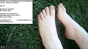 Aussie Chubby Teen's Fat Feet Teased Outdoor in Public!