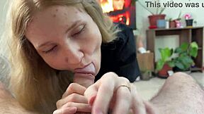 petite blonde gags on big dick messy facial cum swallow