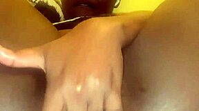 Dripping Creamy Black Beaver Spread Wide for Close-Up Fingering