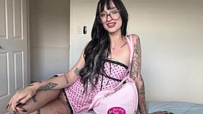 sharing bed with tattooed foreign student leads to creampie cowgirl ride