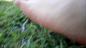 Aussie Chubby Teen's Fat Feet Teased Outdoor in Public!