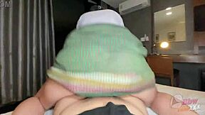 asian teacher in silk sarong uh gets pounded so good