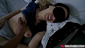 blindfolded jade nile sucks stepbro till he explodes 😈