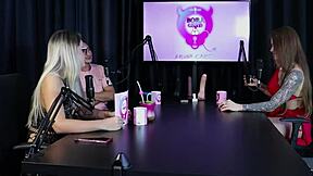 brazilian blonde regrets no vibrator after assault but rediscovers pleasure in wild swinger lingerie romp - tati weg sheer red.