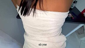 i catch step sister-in-law showering and cum her tight mexican pussy